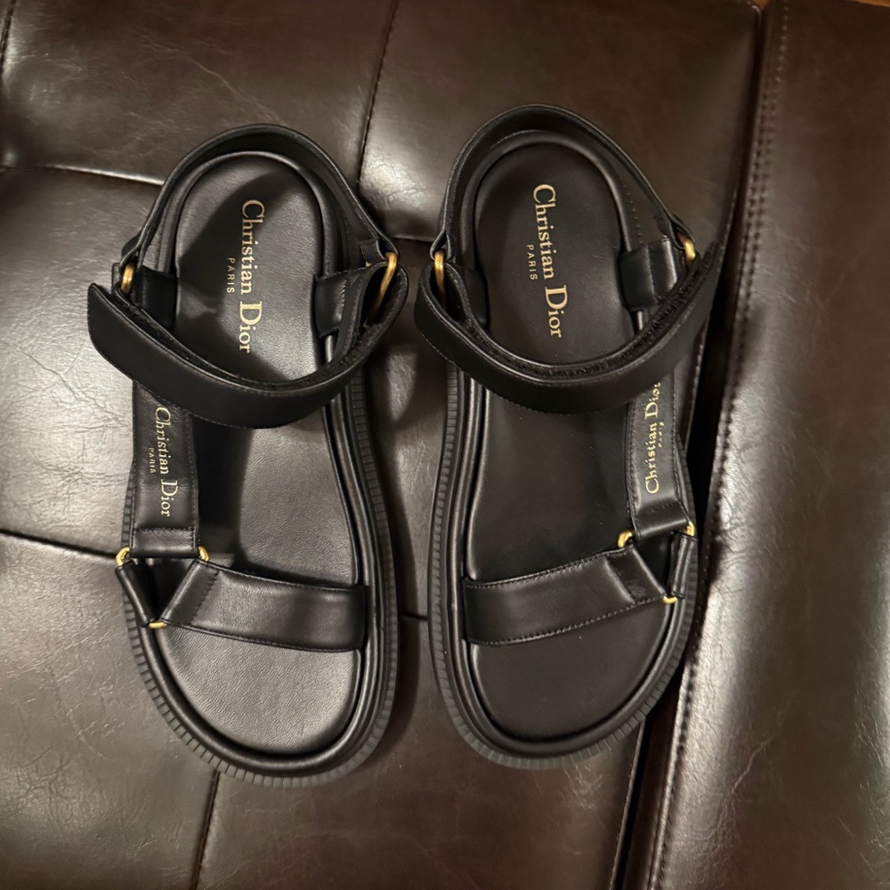 Dior Black and Gold Sandals - Picture 2 of 4